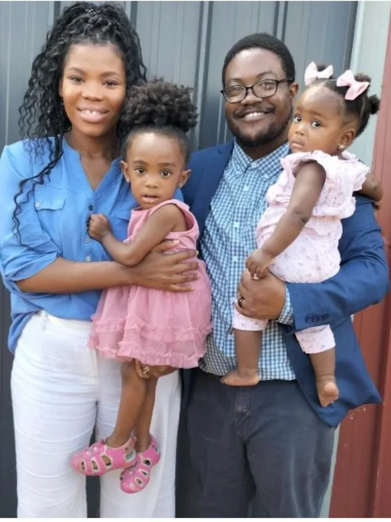 Bongani and Nomcebo with their two daughters.