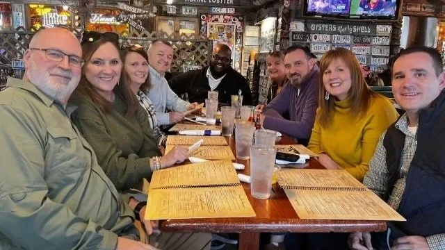 Troy Reunion finds friends having dinner after 30 years.